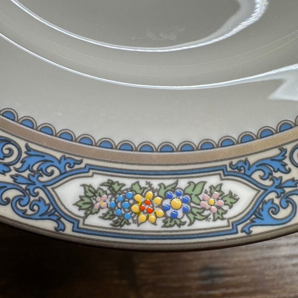 Lenox Autumn Porcelain Butter‎ Plates 6.5 Inch Set of 4 Gold Trim Raised Enamel - Picture 3 of 8